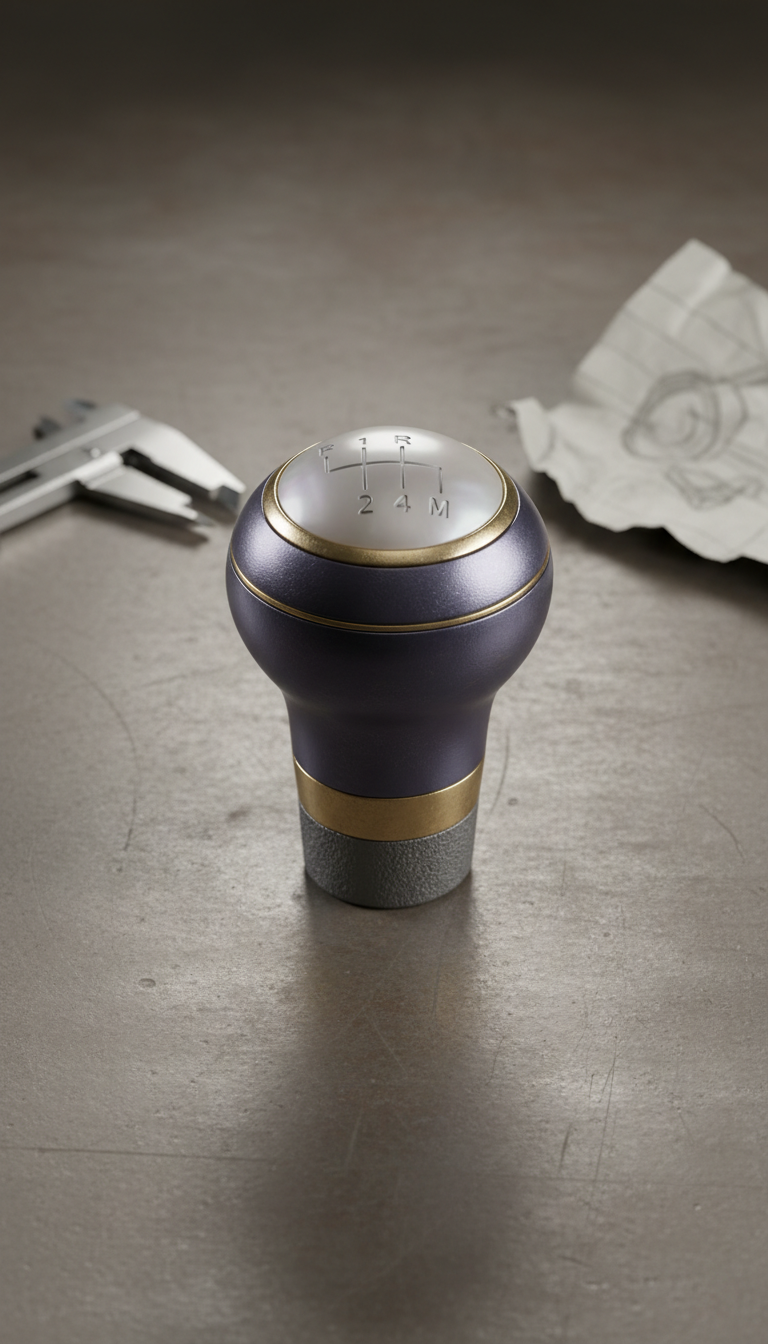 Custom Gear Shift Knob, Knurled Steel Core